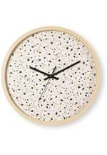 Ficha técnica e caractérísticas do produto Relógio de Parede Pintinhas Branco Mart Collection