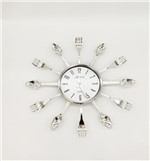 Relógio de Parede Plástico de Talheres Redondo - Y888