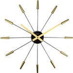 Ficha técnica e caractérísticas do produto Relógio de Parede Plug Inn Gold Nextime Ø58cm