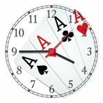 Ficha técnica e caractérísticas do produto Relógio De Parede Poker Baralho Pôquer Cartas Jogos