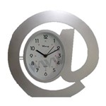 Ficha técnica e caractérísticas do produto Relógio de Parede Prata Arroba