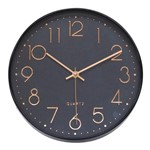 Relógio de Parede Preto Estilo Refinado 25x25cm - Tasco Import