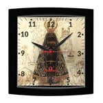Ficha técnica e caractérísticas do produto Relógio de Parede Quadrado Alpha Preto Jubileu 300 Anos Nossa Senhora Aparecida