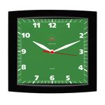 Ficha técnica e caractérísticas do produto Relógio De Parede Quadrado Alpha Preto Verde