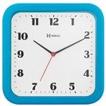 Ficha técnica e caractérísticas do produto Relógio de Parede Quadrado Azul Turquesa Herweg 6145 267