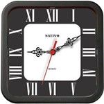 Relógio de Parede Quadrado Black Romano Nativo