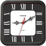 Ficha técnica e caractérísticas do produto Relógio de Parede Quadrado Black Romano Nativo
