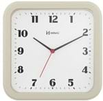 Ficha técnica e caractérísticas do produto Relógio de Parede Quadrado Moderno Marfim 23 Cm Herweg 6145-032