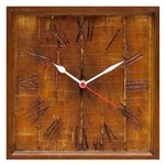 Relógio de Parede Quadrado - Rústico - Karin Grace