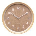 Ficha técnica e caractérísticas do produto Relógio de Parede Quartz 30cm Bege Cork Style