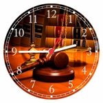 Ficha técnica e caractérísticas do produto Relógio De Parede Quartz Advogado Direito Casa Escritório Arte e Decoração 05
