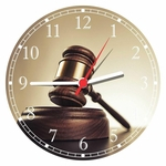 Ficha técnica e caractérísticas do produto Relógio De Parede Quartz Advogado Direito Casa Escritório Arte e Decoração 06