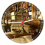 Ficha técnica e caractérísticas do produto Relógio De Parede Quartz Advogado Direito Casa Escritório Arte e Decoração 09