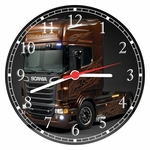 Ficha técnica e caractérísticas do produto Relógio De Parede Quartz Caminhão Scania Arte e Decoração