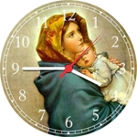 Ficha técnica e caractérísticas do produto Relógio De Parede Quartz Religião Virgem Maria Jesus Cristo Bíblia Decoração