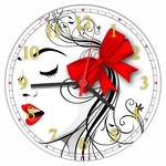 Ficha técnica e caractérísticas do produto Relógio De Parede Quartz Salão de Beleza Maquiagem Cabeleireira Arte e Decoração 09