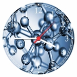 Ficha técnica e caractérísticas do produto Relógio de Parede Química Moléculas Arte e Decoração