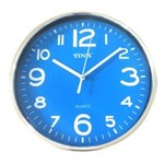 Ficha técnica e caractérísticas do produto Relógio de Parede Redondo 20 Cm - Azul