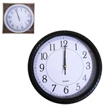 Ficha técnica e caractérísticas do produto Relógio de Parede Redondo 28cm - Preto e Prata - Camp
