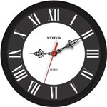 Relógio de Parede Redondo Black Romano Nativo