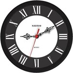 Ficha técnica e caractérísticas do produto Relógio de Parede Redondo Black Romano Nativo