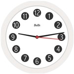 Ficha técnica e caractérísticas do produto Relógio de Parede Redondo Branco 21,7cm Bells - de Casa Magazine