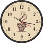 Ficha técnica e caractérísticas do produto Relógio de Parede Redondo Café Preto 25,8cm Bells - de Casa Magazine