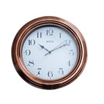 Ficha técnica e caractérísticas do produto Relógio de Parede Redondo Cobre 30 Cm - Hoyle