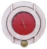 Relógio de Parede Redondo com Pêndulo 40x40cm - Decore Pronto