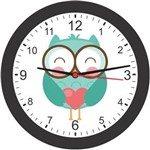 Ficha técnica e caractérísticas do produto Relógio de Parede Redondo Corujinha Verde - Bell´S