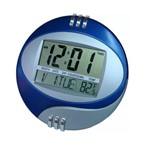 Ficha técnica e caractérísticas do produto Relógio de Parede Redondo Digital 4 em 1 Azul - Capricho