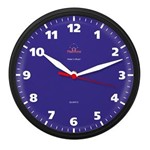 Ficha técnica e caractérísticas do produto Relógio de Parede Redondo Omega Preto Azul