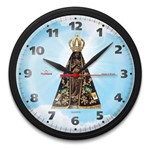 Ficha técnica e caractérísticas do produto Relógio de Parede Redondo Omega Preto Nossa Senhora Aparecida