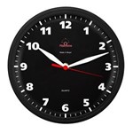 Ficha técnica e caractérísticas do produto Relógio de Parede Redondo Omega Preto Preto