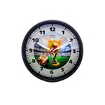 Ficha técnica e caractérísticas do produto Relógio de Parede Redondo Omega Preto Taça Mundo