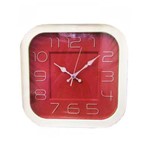 Relógio de Parede Redondo para Sala Cozinha 28 Cm Vermelho - Monaliza