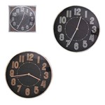 Ficha técnica e caractérísticas do produto Relógio de Parede Redondo Prata/bronze