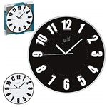 Ficha técnica e caractérísticas do produto Relógio de Parede Redondo Preto e Branco 25 Cm