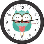 Ficha técnica e caractérísticas do produto Relógio de Parede Redondo Pto Corujinha Vd 21,7cm Bells - de Casa Magazine