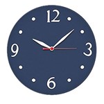 Ficha técnica e caractérísticas do produto Relógio de Parede Redondo Silencioso Azul