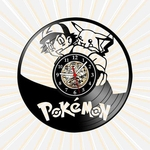 Ficha técnica e caractérísticas do produto Relógio de Parede Relógio Parede Pokemon Nerd Geek Vinil Decor Retrô Vintage