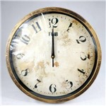 Ficha técnica e caractérísticas do produto Relógio de Parede Retro com Borda Metalizada 29,5cm - Fwb
