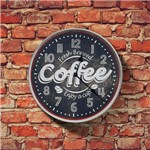 Ficha técnica e caractérísticas do produto Relógio de Parede Retrô Fresh Coffee