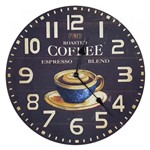 Ficha técnica e caractérísticas do produto Relógio de Parede Retrô Roasted Coffee - Yaay