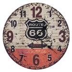 Ficha técnica e caractérísticas do produto Relógio de Parede Retrô Route 66 - Yaay