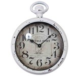 Ficha técnica e caractérísticas do produto Relógio de Parede Retrô Vintage Cronômetro Branco - Versare Anos Dourados