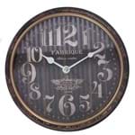 Ficha técnica e caractérísticas do produto Relógio de Parede Retrô Vintage Fabrique Preto