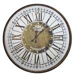 Ficha técnica e caractérísticas do produto Relógio de Parede Retrô Vintage Madeira Clock 1698 - Versare Anos Dourados