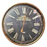 Ficha técnica e caractérísticas do produto Relógio de Parede Retrô Vintage Ponteiros Dourados