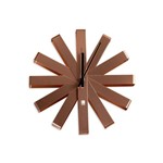 Ficha técnica e caractérísticas do produto Relógio de Parede Ribbon 30cm Bronze - Casa Etna